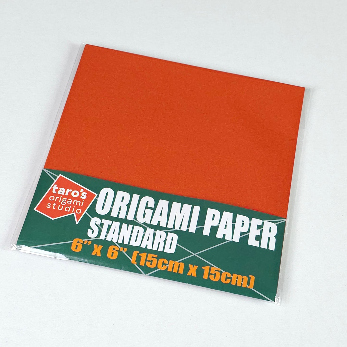 Standard 6 Inch One Sided Single Color (Brick Red) 50 Sheets (All Same Color) Square Easy Fold Premium Japanese Paper for Beginners (Made in Japan)