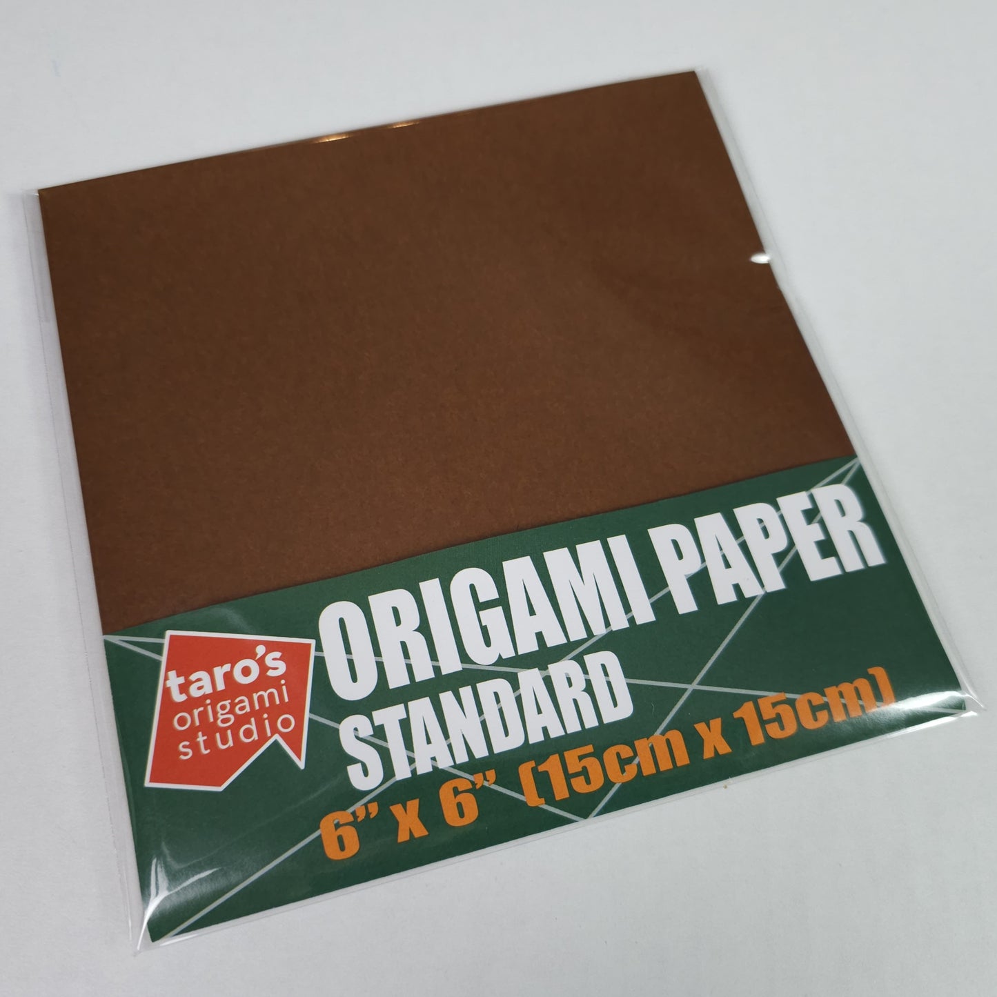 Standard 6 Inch One Sided Single Color (Dark Brown) 50 Sheets (All Same Color) Square Easy Fold Premium Japanese Paper for Beginners (Made in Japan)