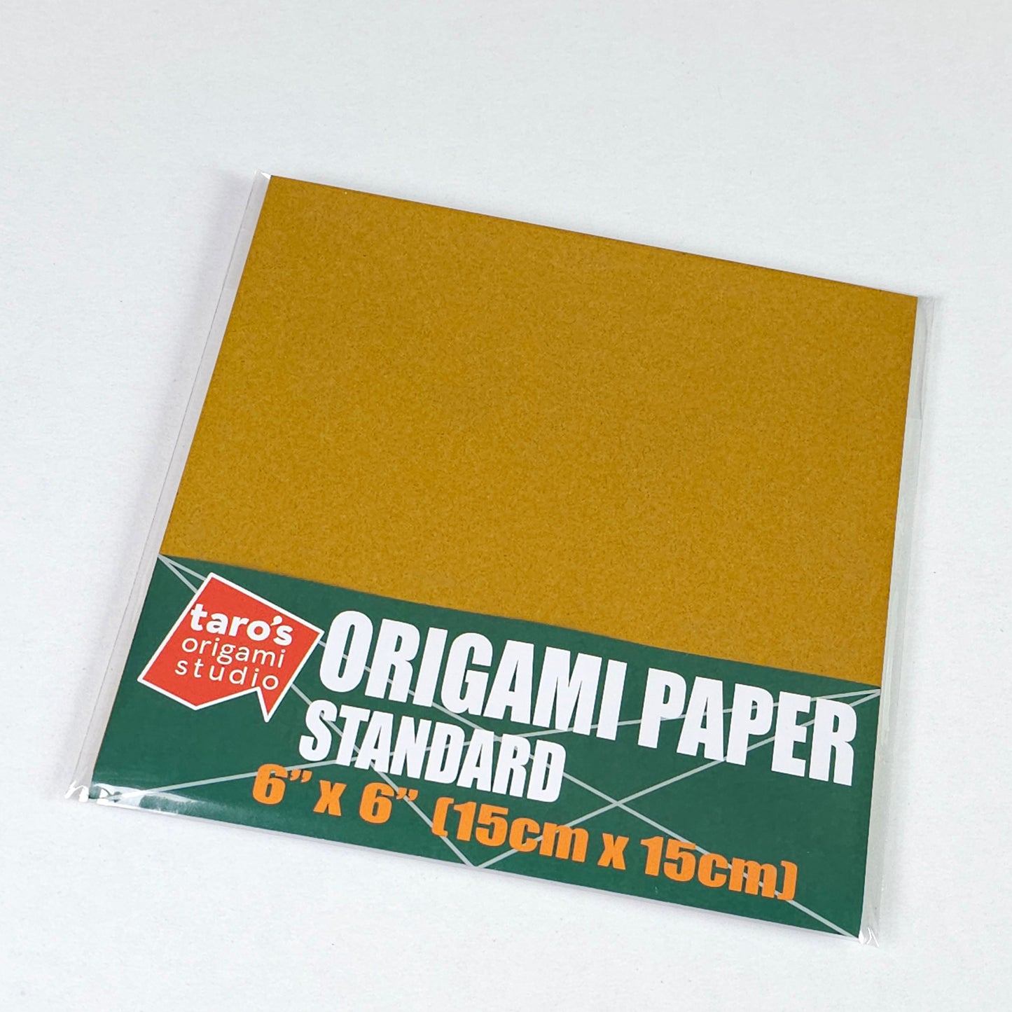 Standard 6 Inch One Sided Single Color (Ocher) 50 Sheets (All Same Color) Square Easy Fold Premium Japanese Paper for Beginners (Made in Japan)