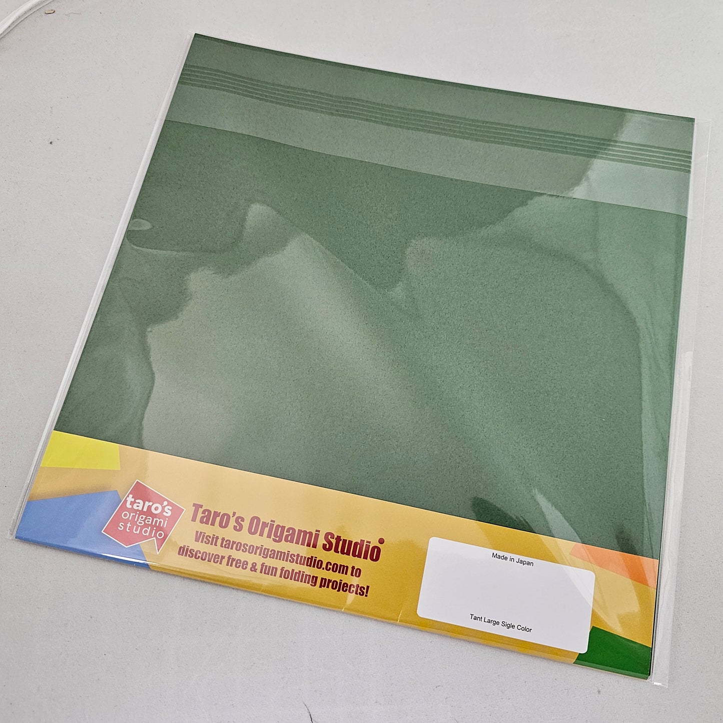 TANT Large 10 Inch (25 cm) Double Sided Single Color (Dark Green) 20 Sheets (All Same Color) for Origami Artist from Beginner to Expert (Made in Japan)