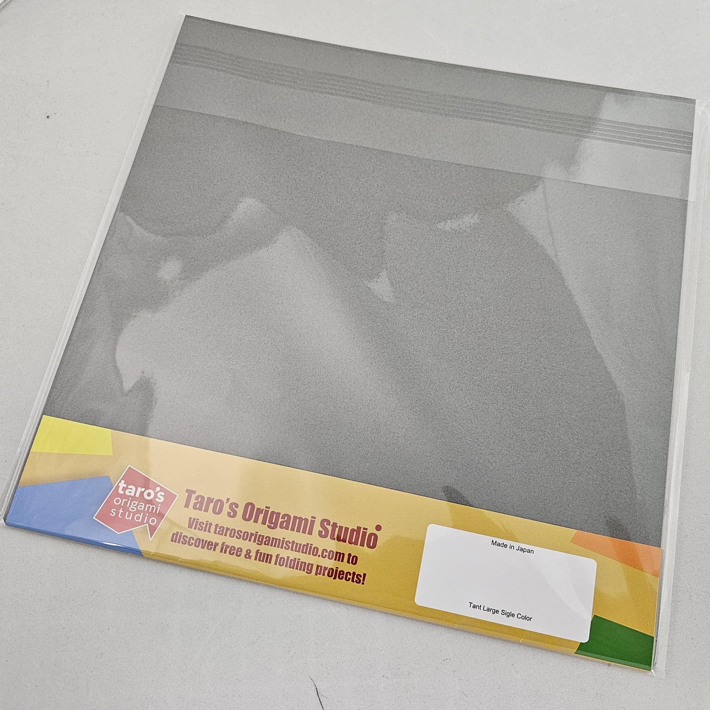 TANT Large 10 Inch (25 cm) Double Sided Single Color (Grey) 20 Sheets (All Same Color) for Origami Artist from Beginner to Expert (Made in Japan)
