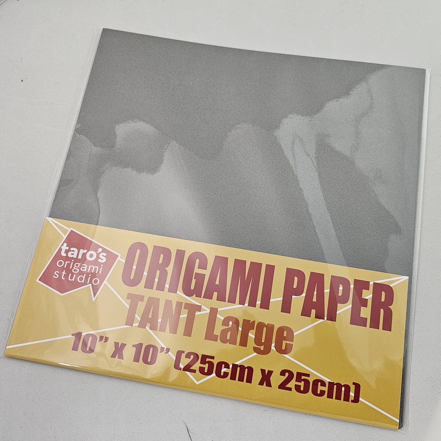 TANT Large 10 Inch (25 cm) Double Sided Single Color (Grey) 20 Sheets (All Same Color) for Origami Artist from Beginner to Expert (Made in Japan)