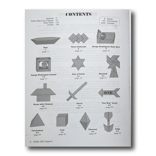 ドル紙幣の折り紙 (英語本)