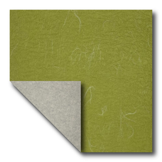 Echizen Momigami (Dual Color: Mustard Green/Green White)(Sold per sheet) 35cm