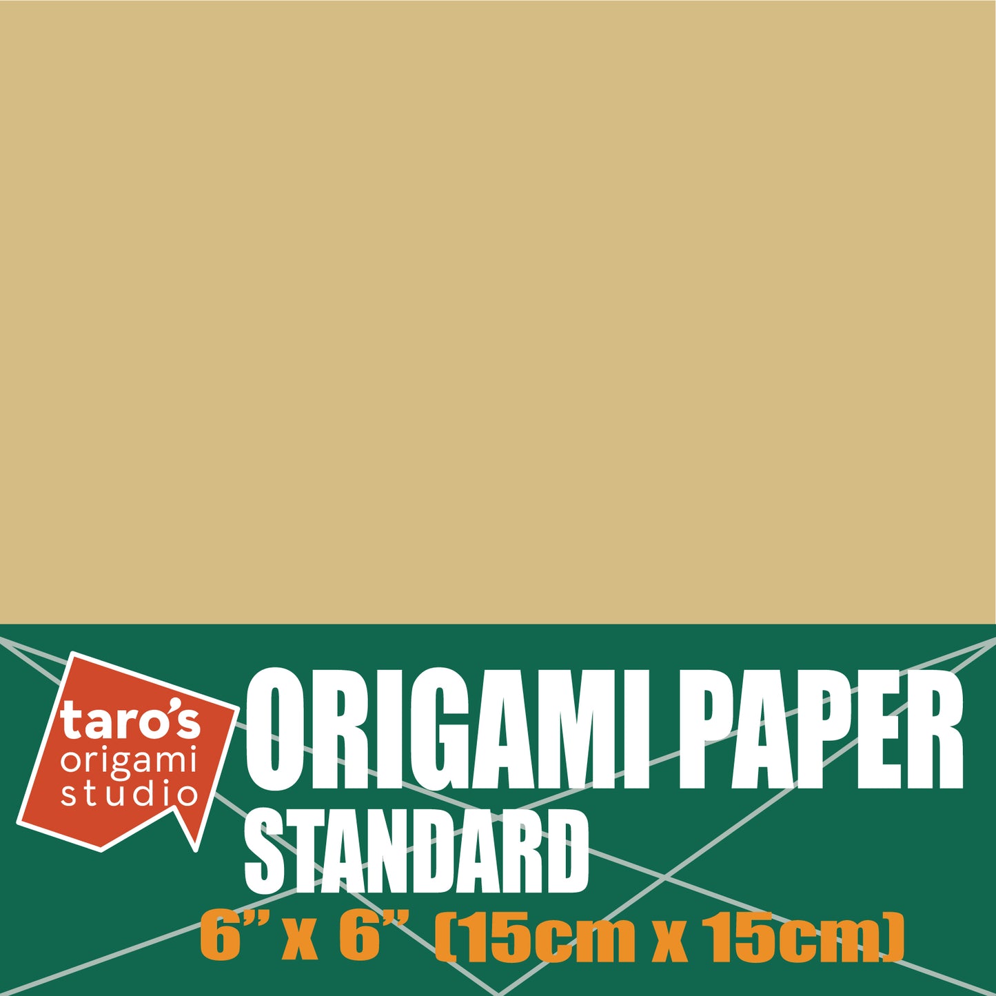 Standard 6 Inch One Sided Single Color (Ivory) 50 Sheets (All Same Color) Square Easy Fold Premium Japanese Paper for Beginner (Made in Japan)