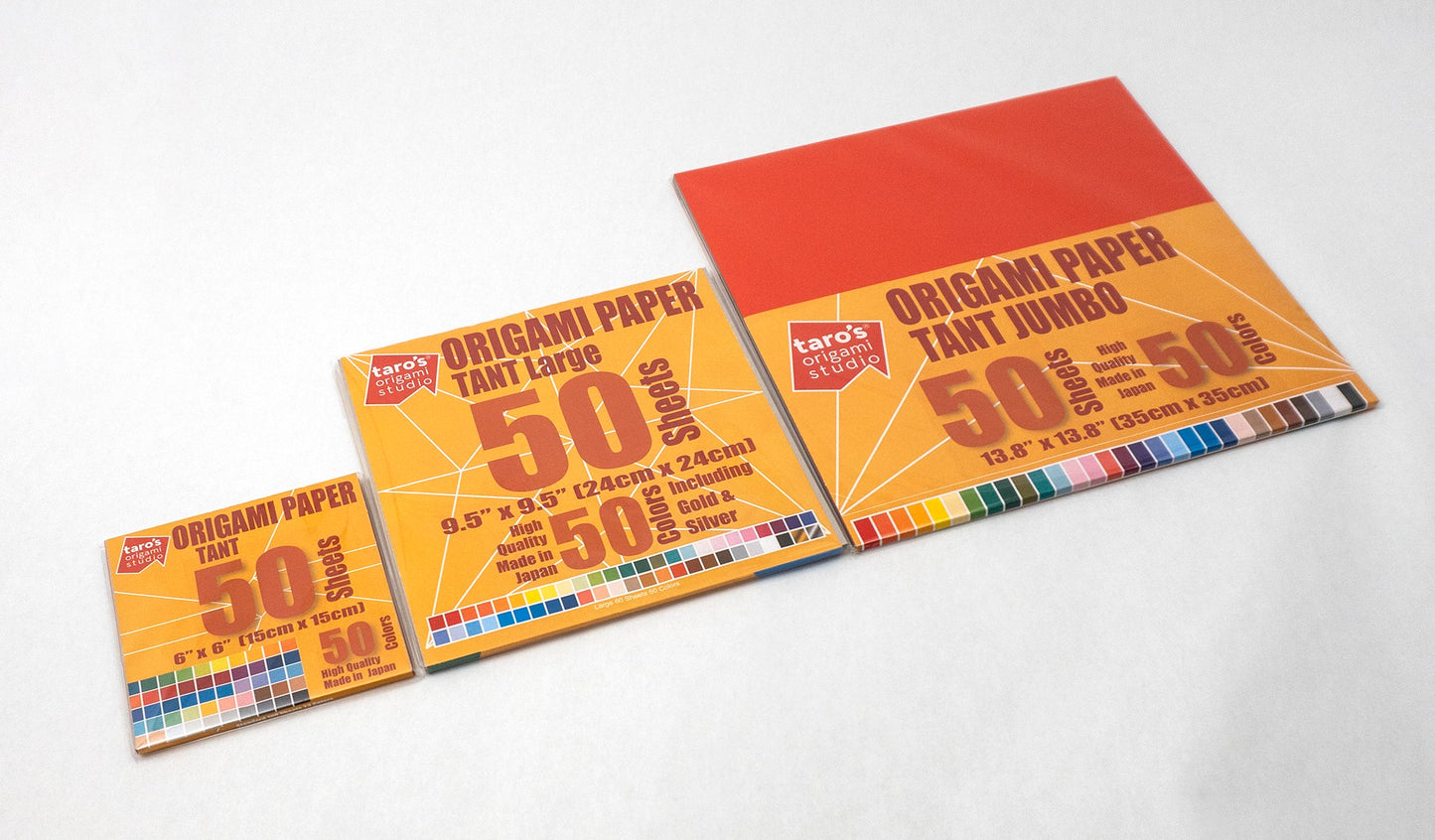 TANT Large size 9.5 inch (24cm) Japanese Origami Paper, 50 Double Sided Sheets