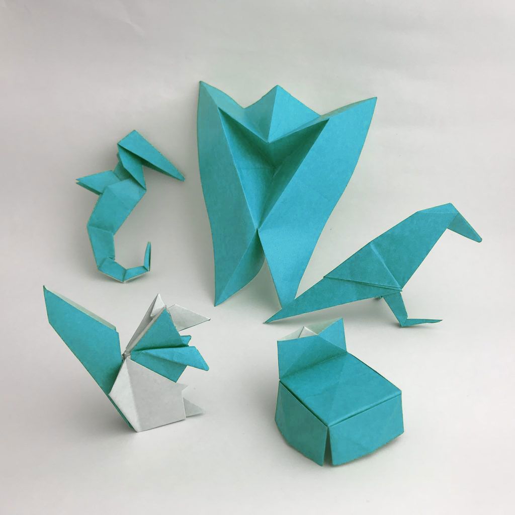 Standard 6 Inch One Sided Single Color (Light Blue) 50 Sheets (All Same Color) Square Easy Fold Premium Japanese Paper for Beginners (Made in Japan)