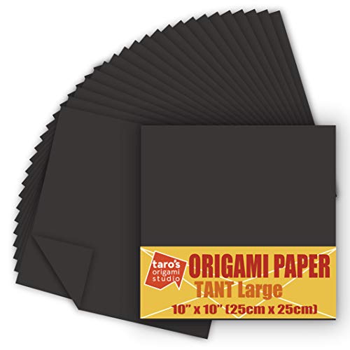TANT Large 10 Inch (25 cm) Double Sided Single Color (Black) 20 Sheets