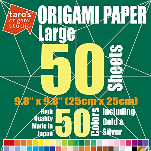 [Taro's Origami Studio] TANT Large 10 Inch (25 cm) Double Sided Single  Color (Navy) 20 Sheets (All Same Color) for Origami Artist from Beginner to