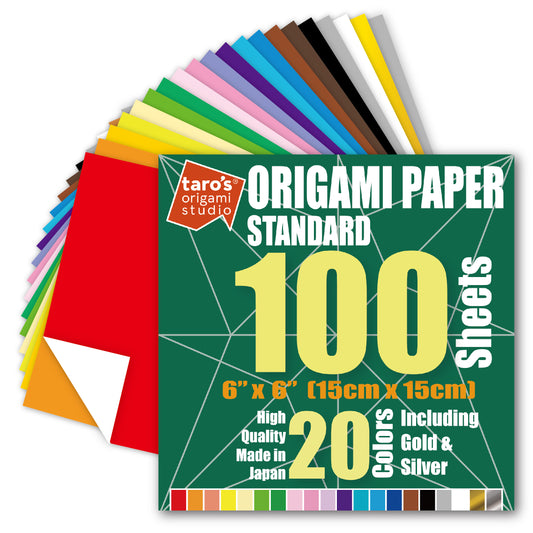 6 Inch One Sided 20 Colors 100 Sheets (Gold and Silver Included)