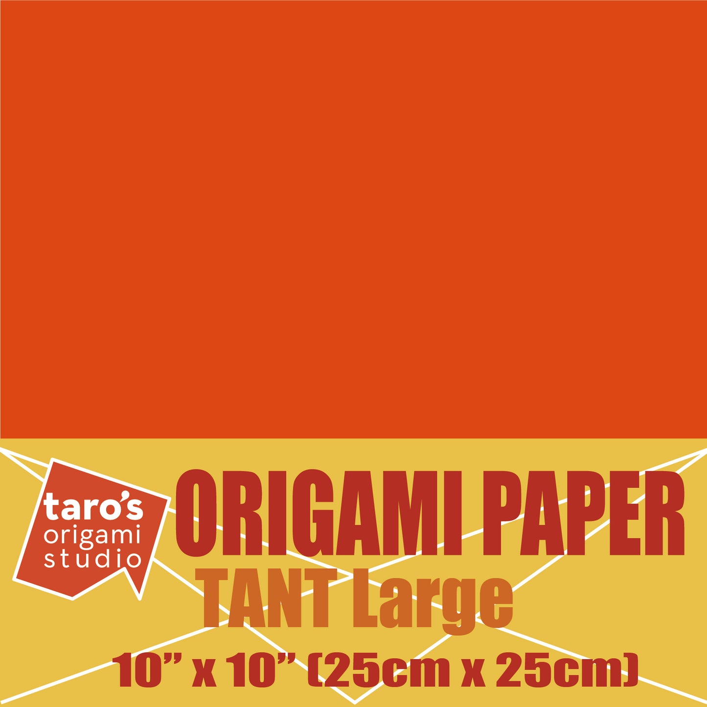 TANT Large 10 Inch (25 cm) Double Sided Single Color (Pumpkin) 20 Sheets