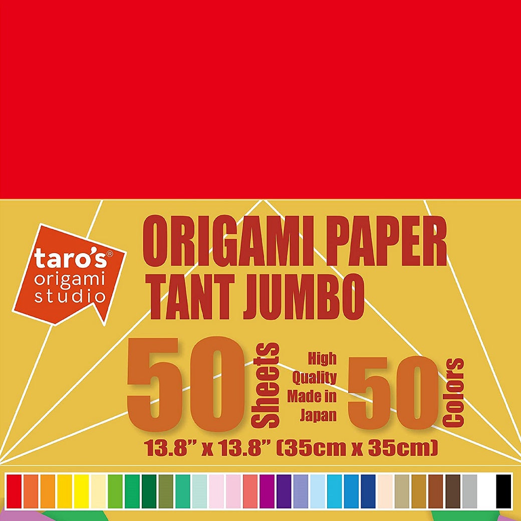 [Taro's Origami Studio] tant Large 10 inch (25 cm) Double Sided Single Color (Red) 20 Sheets (All Same Color) for Origami Artist from Beginner to