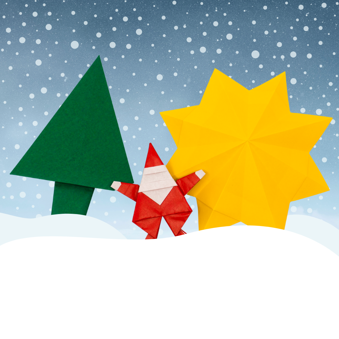 "Easy Christmas Origami" Book + Standard Paper Combo