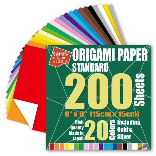 6 Inch One Sided 20 Colors 200 Sheets (Gold and Silver Included)