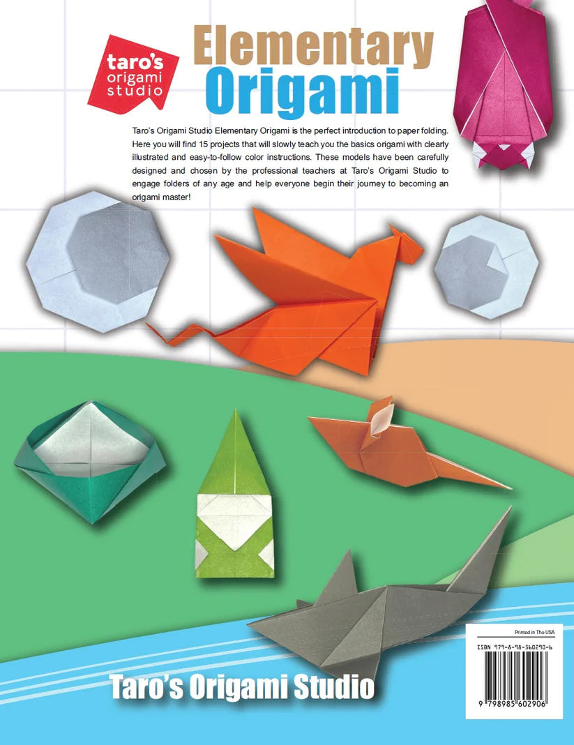 Elementary Origami Book and Standard Origami Paper Combo