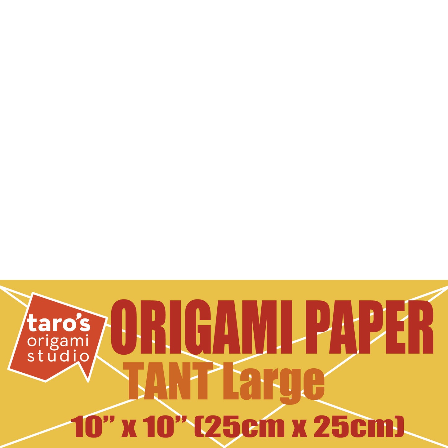 TANT Large 10 Inch (25 cm) Double Sided Single Color (White) 20 Sheets