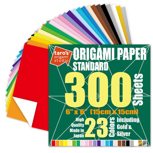 6 inch, 300 Sheets, Single Side 23 Colors Including Gold and Silver