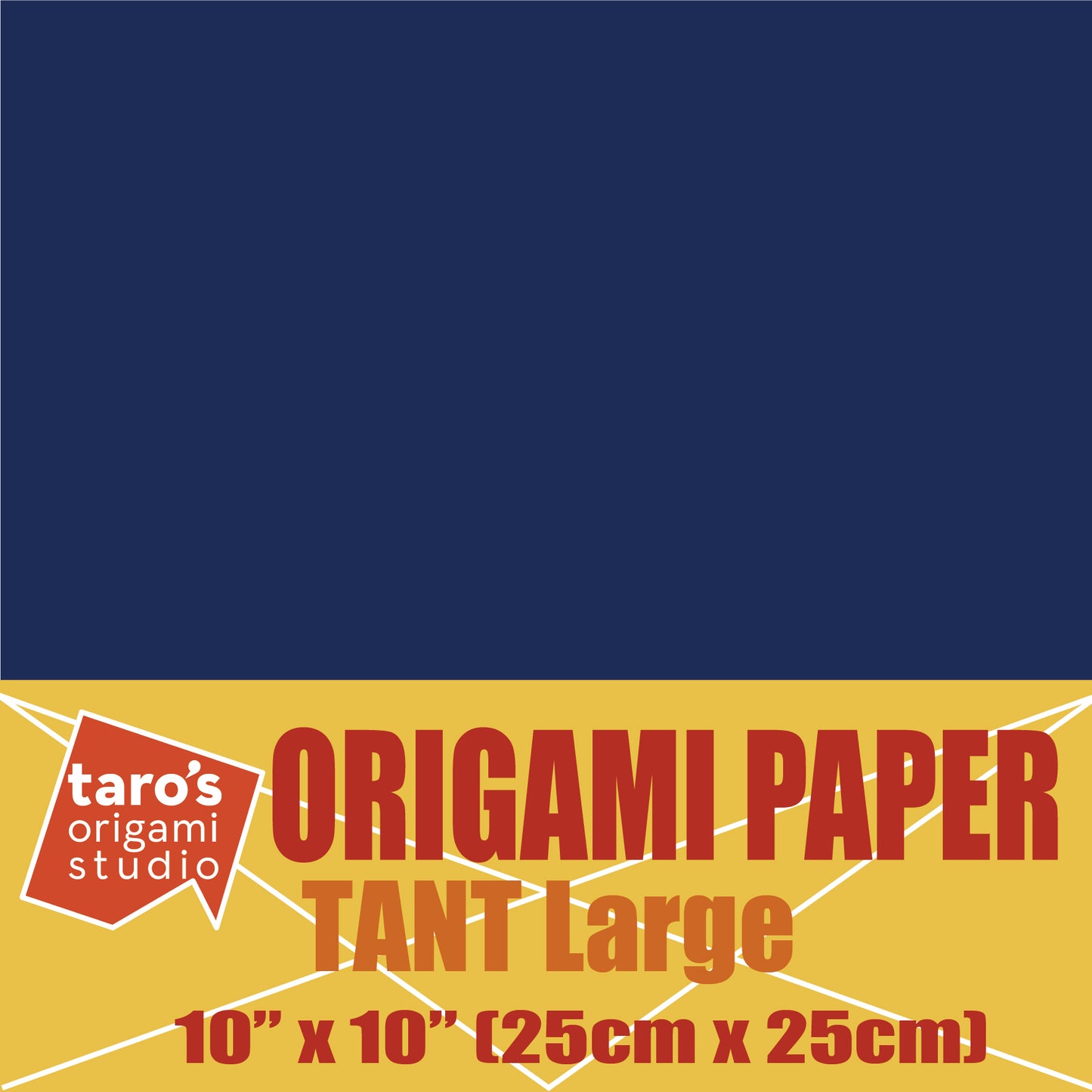TANT Large 10 Inch (25 cm) Double Sided Single Color (Navy) 20 Sheets