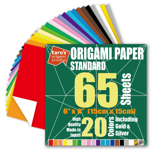 6 Inch One Sided 20 Colors 65 Sheets (Gold and Silver Included)