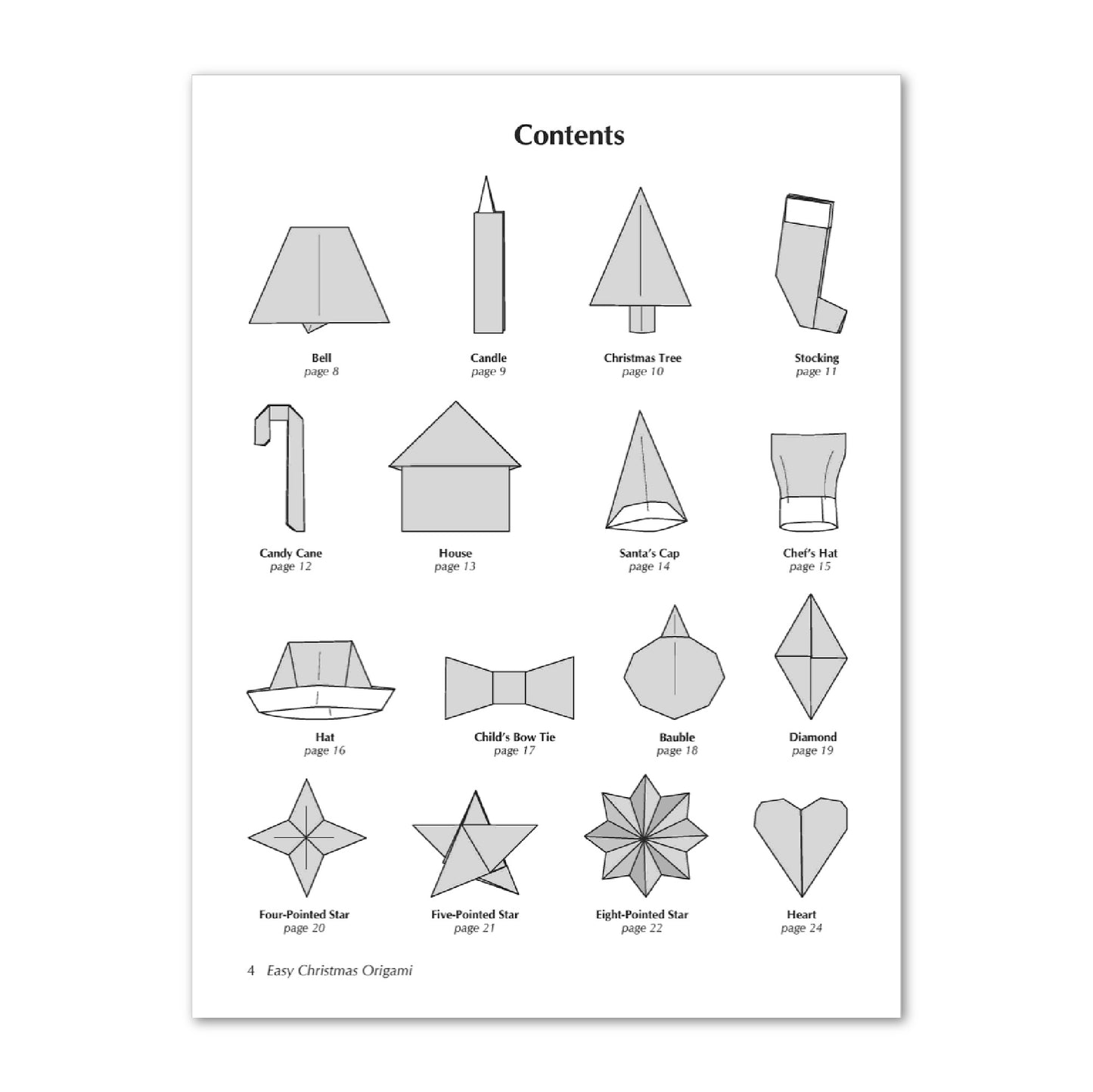 "Easy Christmas Origami" Book + Standard Paper Combo