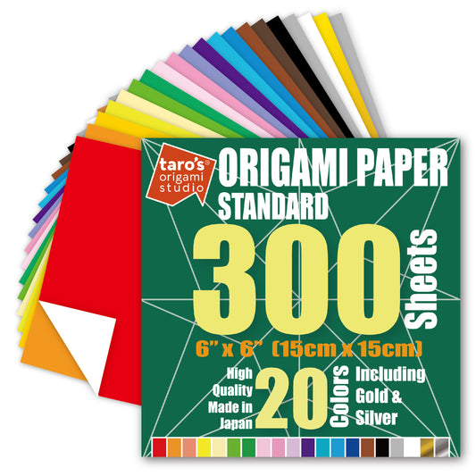 6 Inch One Sided 20 Colors 300 Sheets (Gold and Silver Included)