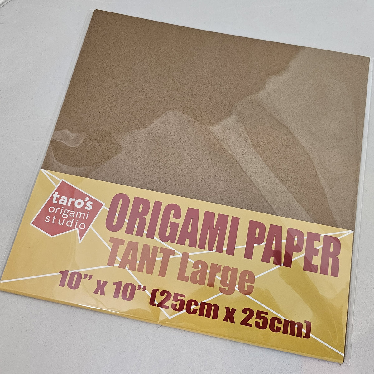Tan Paper Color TANT Large 10 Inch (25 cm) Double Sided Single Color (Dark Brown) 20 S ...