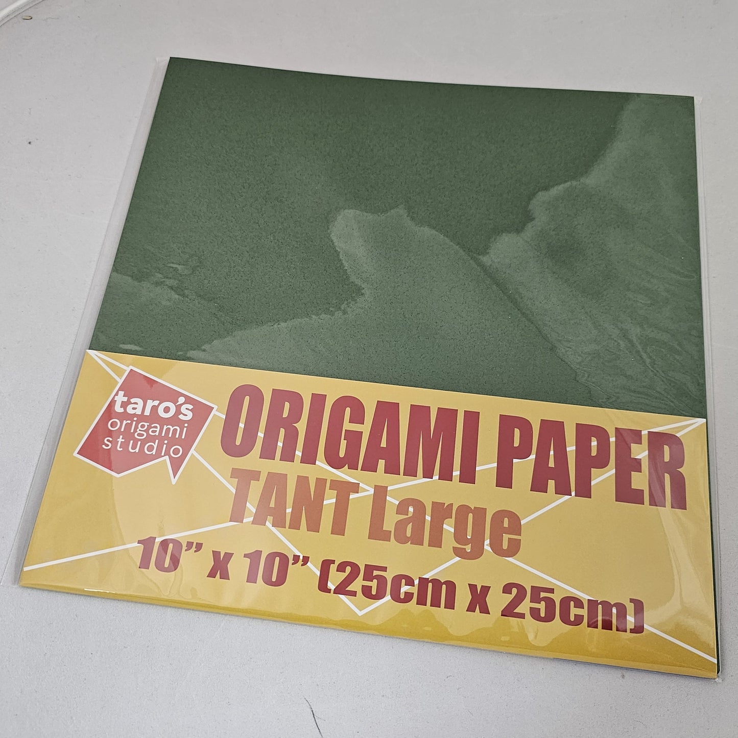 TANT Large 10 Inch (25 cm) Double Sided Single Color (Dark Green) 20 Sheets (All Same Color) for Origami Artist from Beginner to Expert (Made in Japan)