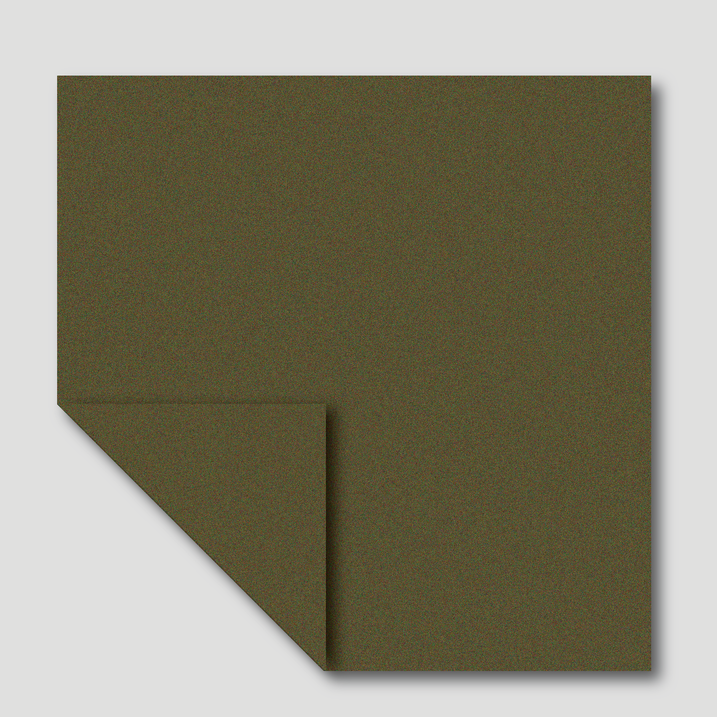 [Taro's Origami Studio] Biotope Jumbo 13.75 Inch / 35cm Single Color (Moss Green) 10 Sheets (All Same Color) Premium Japanese Paper for Advanced Folders (Made in Japan)