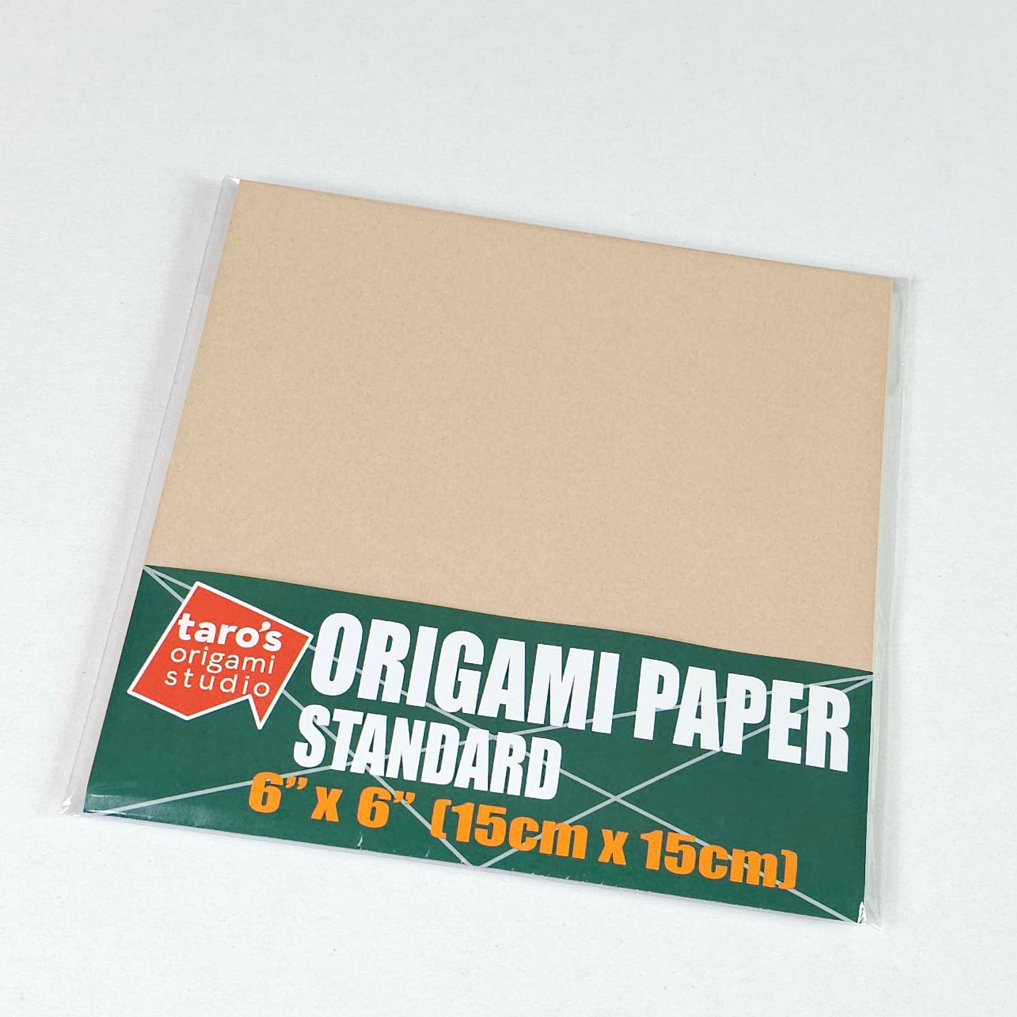 Standard 6 Inch One Sided Single Color (Beige) 50 Sheets (All Same Color) Square Easy Fold Premium Japanese Paper for Beginner (Made in Japan)