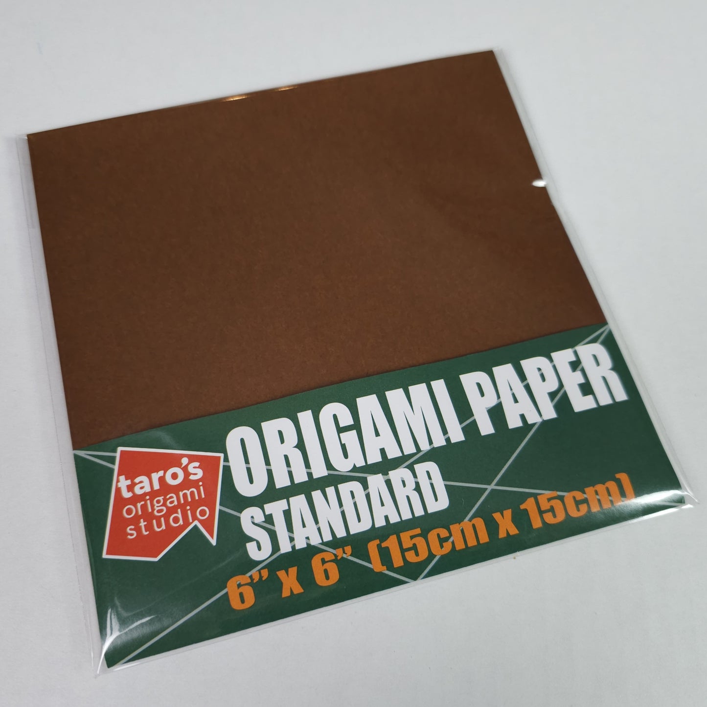 Standard 6 Inch One Sided Single Color (Dark Brown) 50 Sheets (All Same Color) Square Easy Fold Premium Japanese Paper for Beginner (Made in Japan)