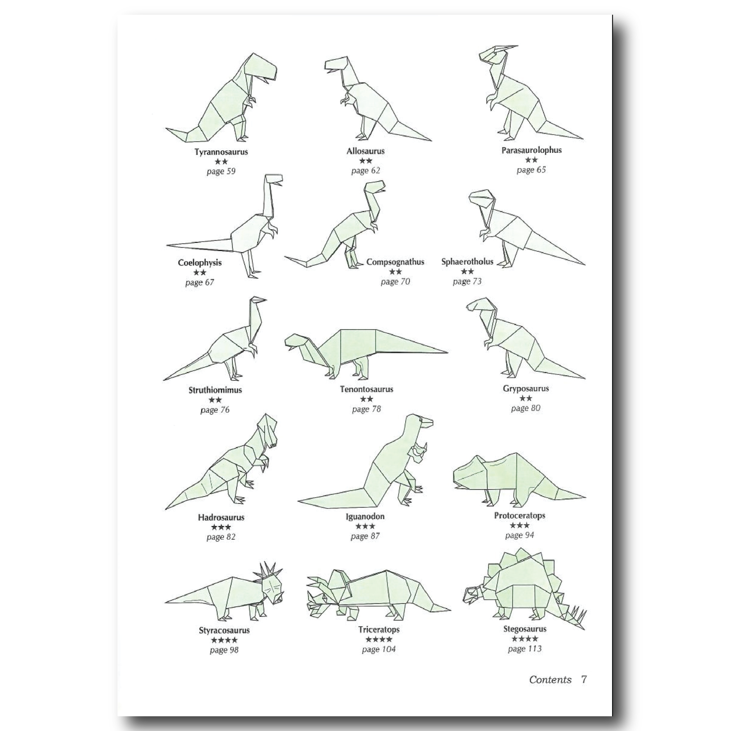 Dinosaur Origami: Instructions for 30 Models