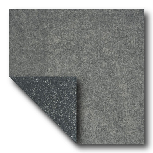 Double Tissue Foil Origami (Dual Color: Ash/Black) (Sold per sheet)