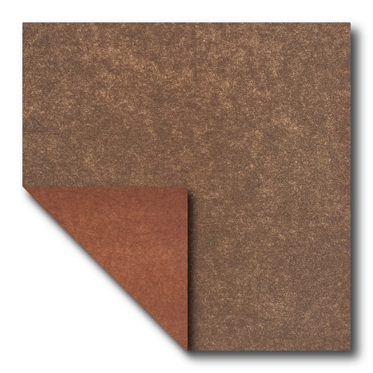 Double Tissue Foil Origami (Dual Color: Bronze Pearl/Terracotta) (Sold per sheet)