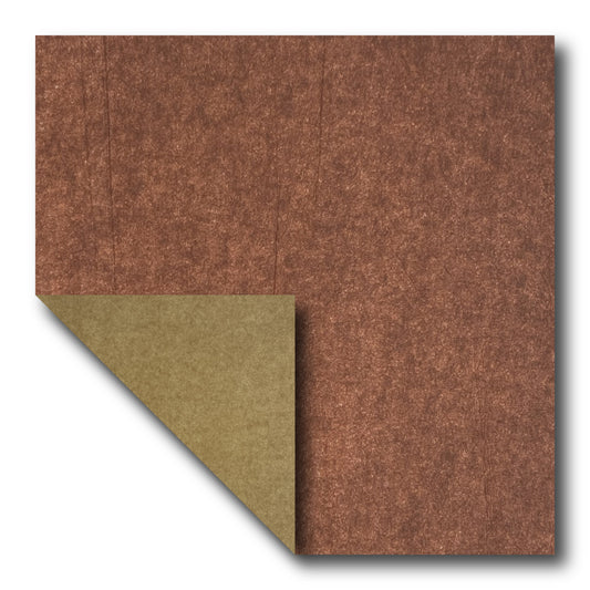 Double Tissue Foil Origami (Dual Color: Copper Pearl/Beige) (Sold per sheet)