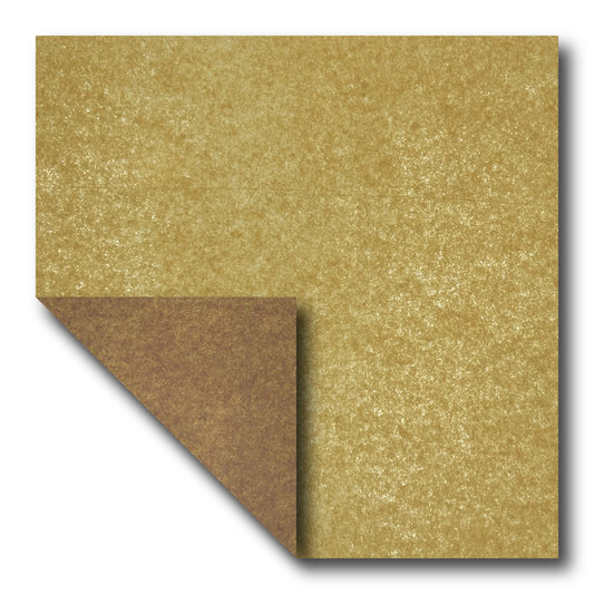 ダブルテイッシュフォイル紙（両面カラー：ゴールド/マスタード）（1枚単位での販売）