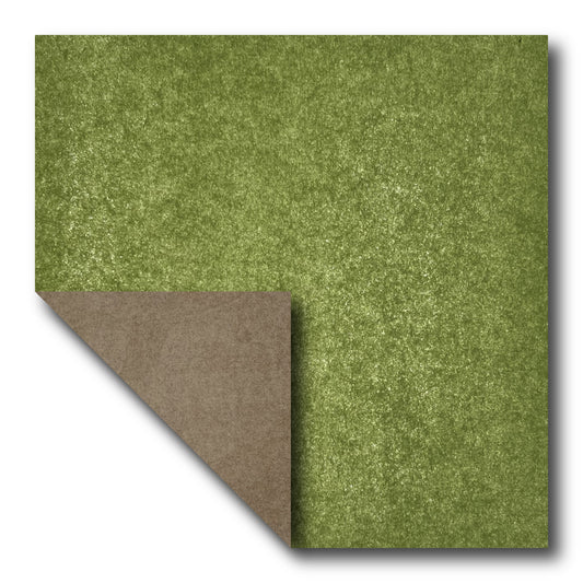 Double Tissue Foil Origami (Dual Color: Green/Tan) (Sold per sheet)