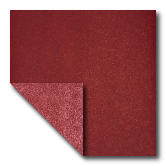 ダブルティッシュフォイル紙（両面カラー：レッドパール/ルビー）（1枚単位での販売）