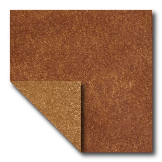 ダブルテイッシュフォイル紙（両面カラー：さび色/バーントアプリコット）（1枚単位での販売）