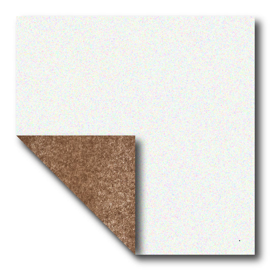 ダブルティッシュフォイル紙（両面カラー：ホワイト/ブラウン）（1枚単位での販売）