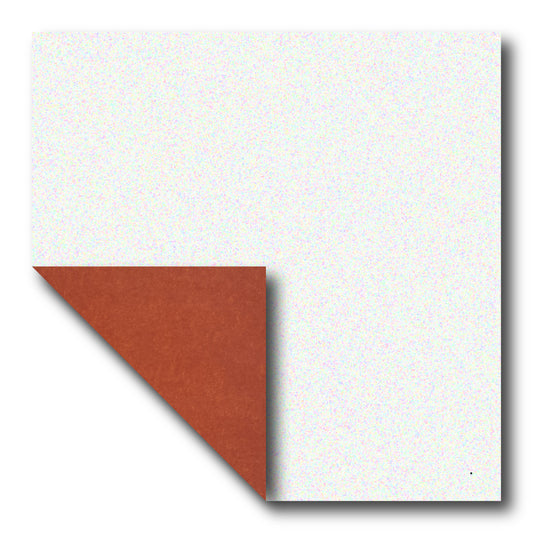 Double Tissue Foil Origami (Dual Color: White/Orange) (Sold per sheet)