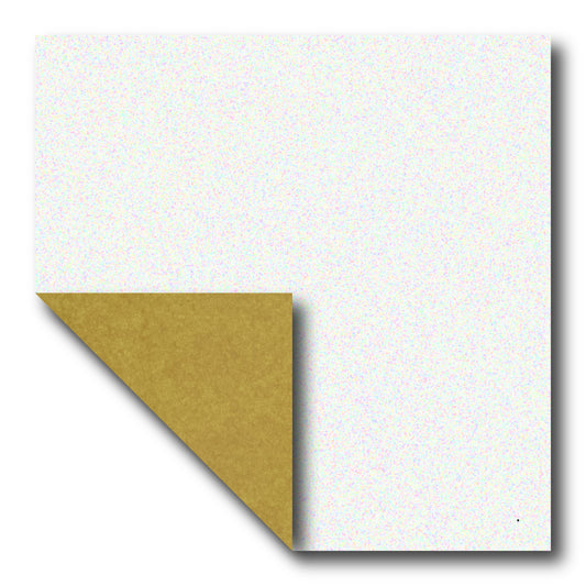 Double Tissue Foil Origami (Dual Color: White/Yellow) (Sold per sheet)