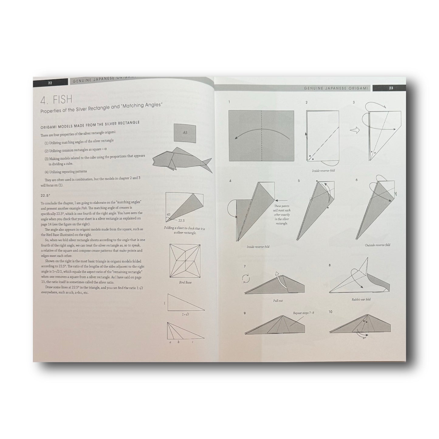 Genuine Japanese Origami, Book 1: 33 Mathematical Models Based Upon (the square root of) 2