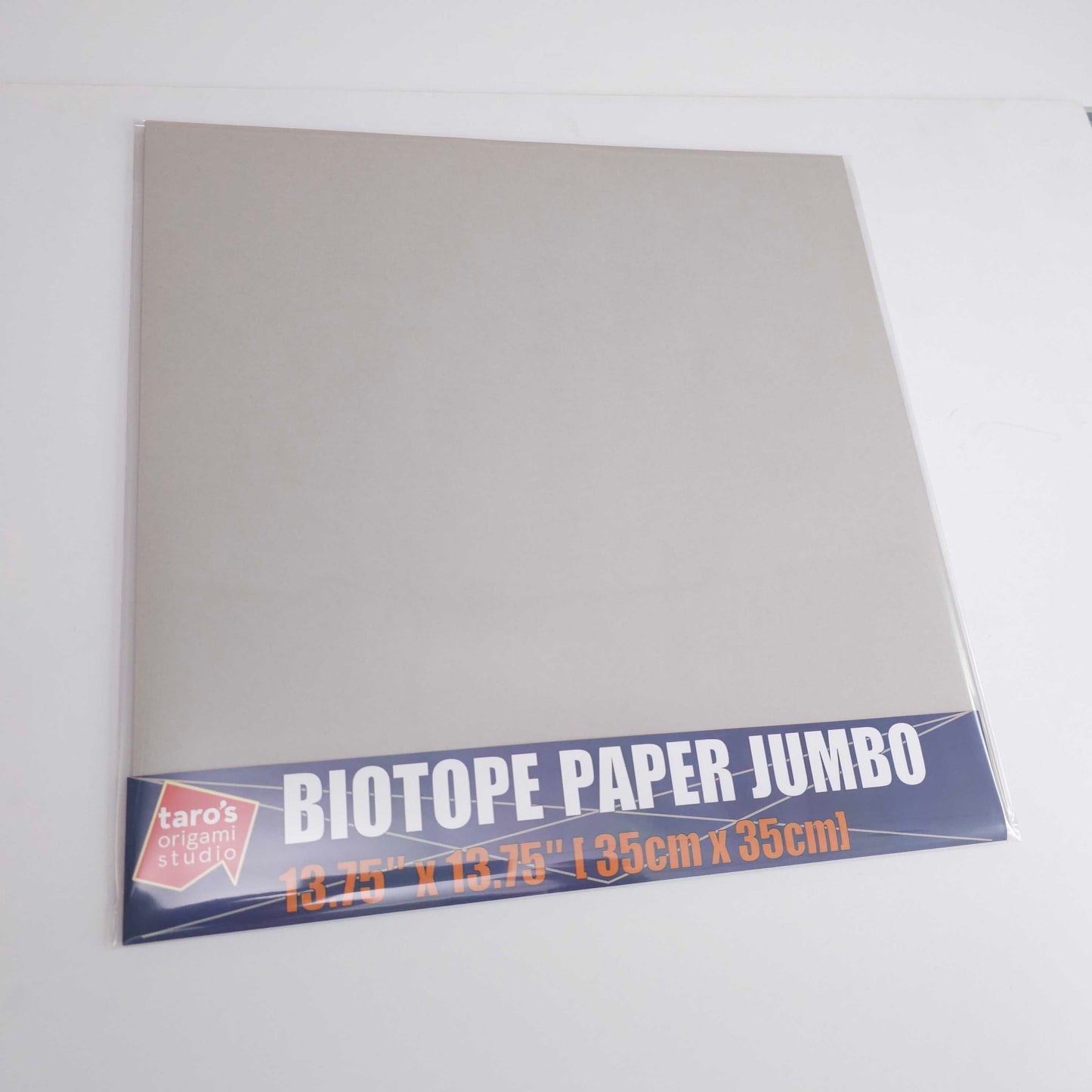 [Taro's Origami Studio] Biotope Jumbo 13.75 Inch / 35cm Single Color (Stone Gray) 10 Sheets (All Same Color) Premium Japanese Paper for Advanced Folders (Made in Japan)
