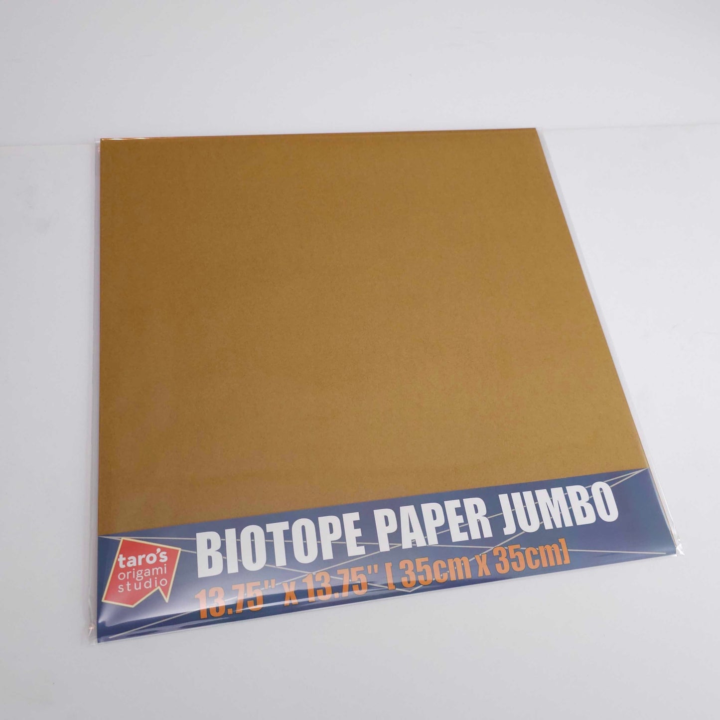 [Taro's Origami Studio] Biotope Jumbo 13.75 Inch / 35cm Single Color (Yellow Ocher) 10 Sheets (All Same Color) Premium Japanese Paper for Advanced Folders (Made in Japan)