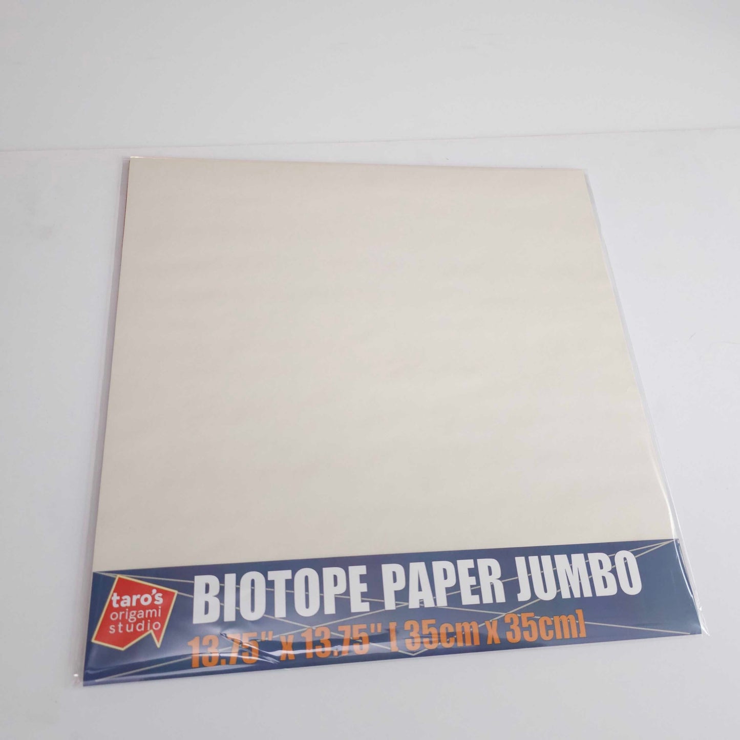 [Taro's Origami Studio] Biotope Jumbo 13.75 Inch / 35cm Single Color (Cotton White) 10 Sheets (All Same Color) Premium Japanese Paper for Advanced Folders (Made in Japan)