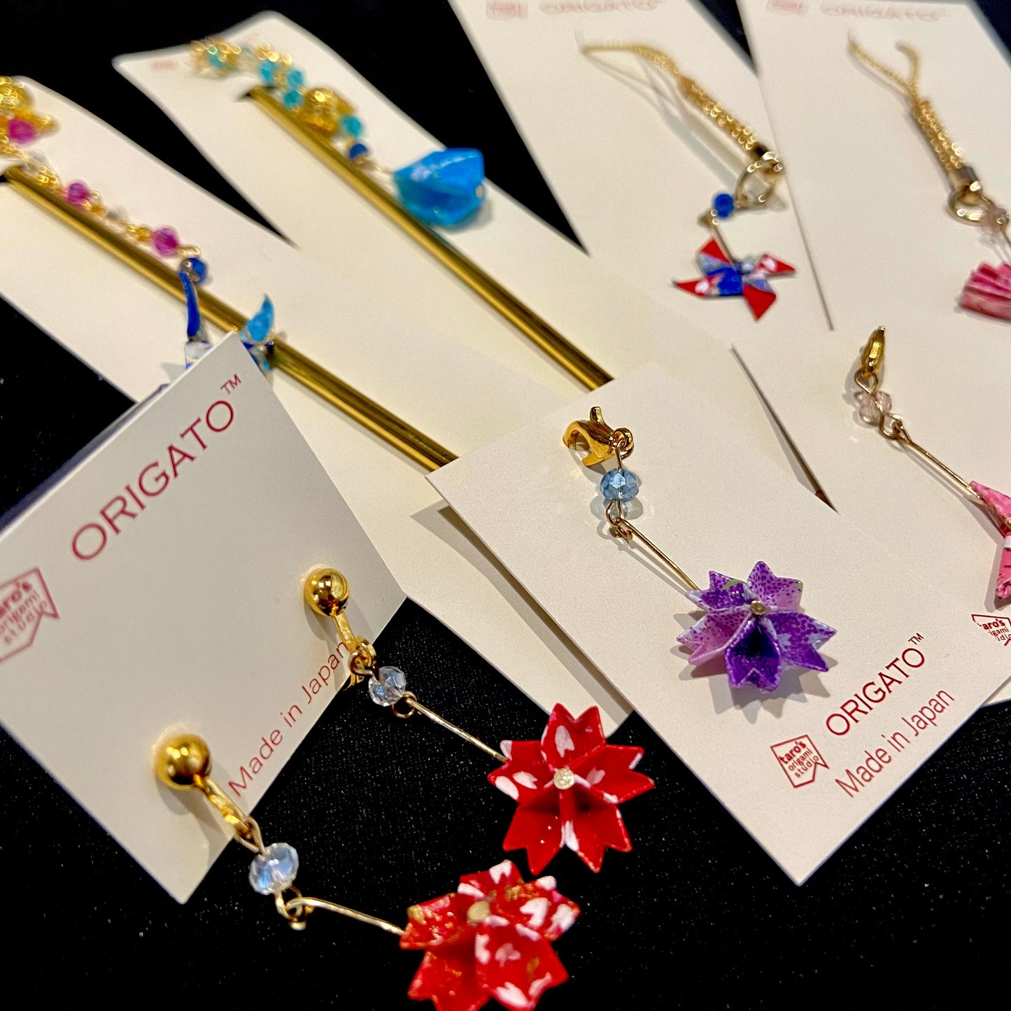 [ORIGATO] Earrings (pierced earrings) - Origami Accessories (Handmade in Japan)[Brooklyn Studio pickup only]