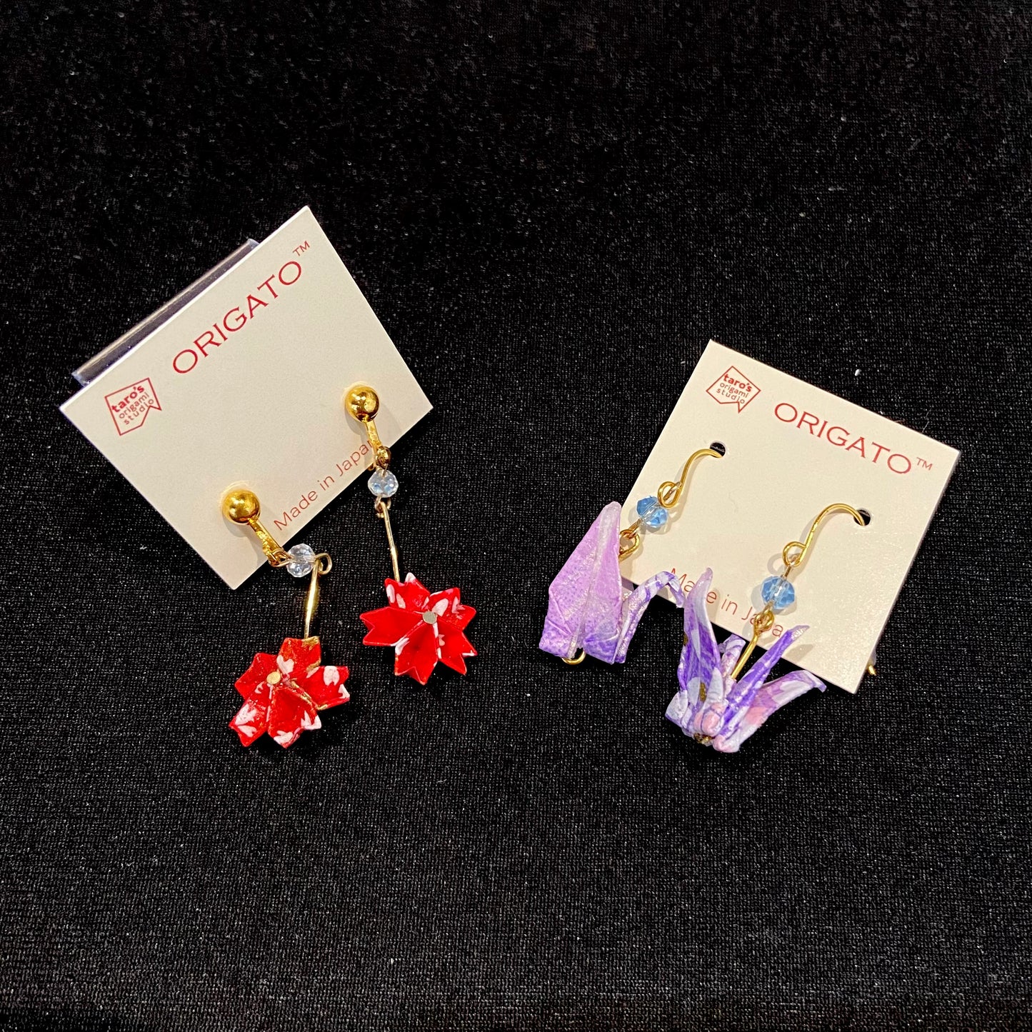 [ORIGATO] Earrings (Ear Clips) - Origami Accessories (Handmade in Japan) [Brooklyn Studio pickup only]