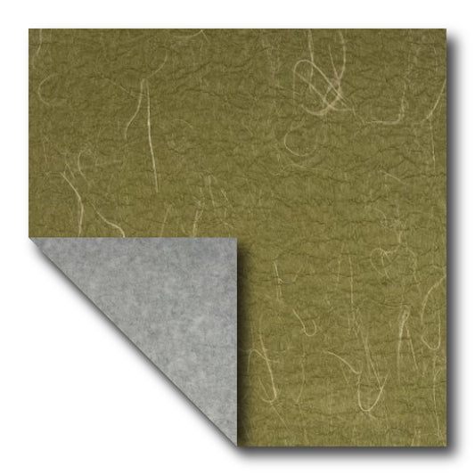 Echizen Momigami (Dual Color: Old Moss Green/Beige Green)(Sold per sheet) 35cm