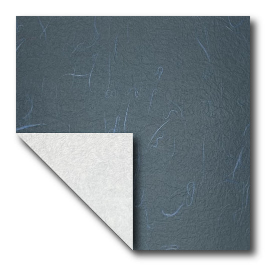 Echizen Momigami (Dual Color: Navy Blue & Blue Streak Design/White)(Sold per sheet) 35cm