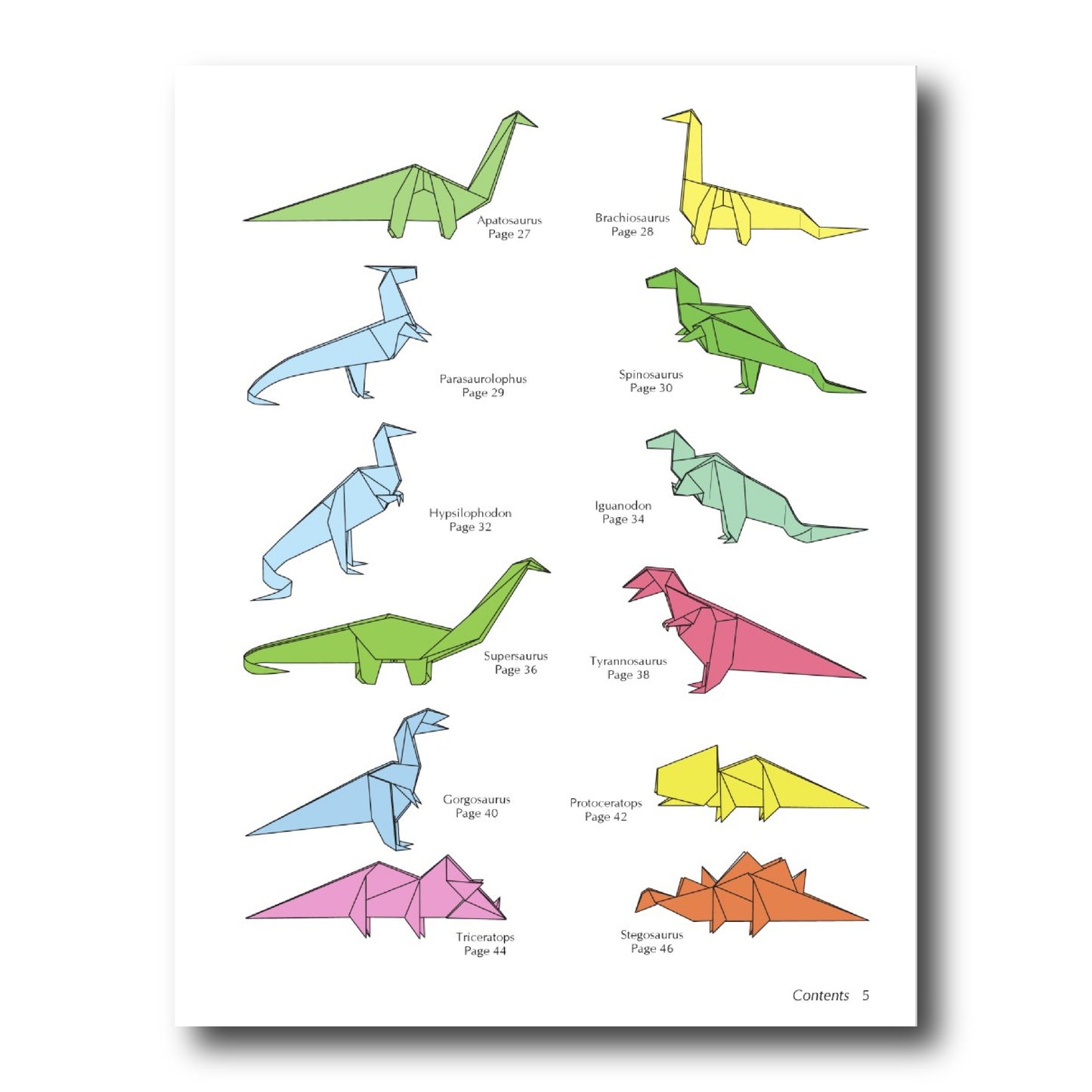 初心者のための恐竜の折り紙　（英語本）